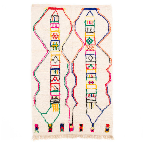Admer Azilal Moroccan Rug, Hand-Knotted Wool