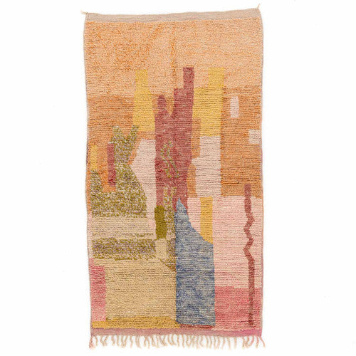 Ain Leuh Boujad Moroccan Rug, Hand-Knotted Wool