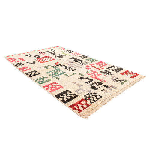 Dcheira Boujad Moroccan Rug, Hand-Knotted Wool