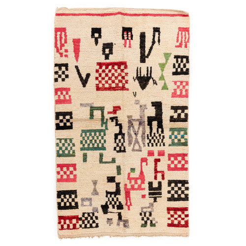 Dcheira Boujad Moroccan Rug, Hand-Knotted Wool