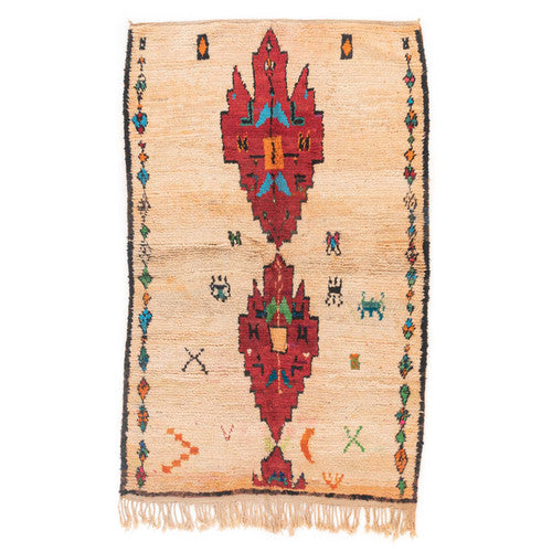 Saghroud Boujad Moroccan Rug, Hand-Knotted Wool