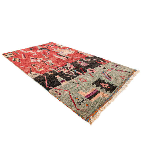 Toumliline Boujad Moroccan Rug, Hand-Knotted Wool