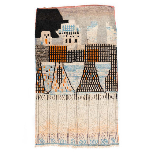 Imouzzer Boujad Moroccan Rug, Hand-Knotted Wool