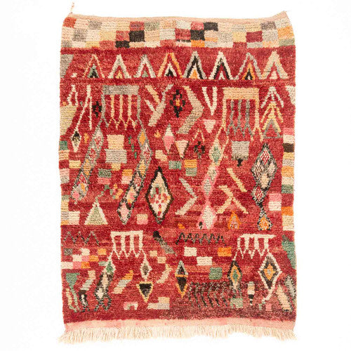 Asni Boujad Moroccan Rug, Hand-Knotted Wool
