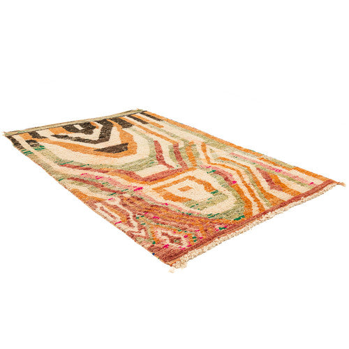 Idurar Boujad Moroccan Rug, Hand-Knotted Wool