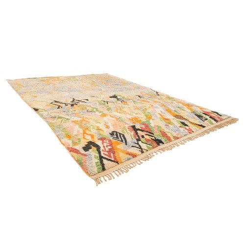Nkob Boujad Moroccan Rug, Hand-Knotted Wool