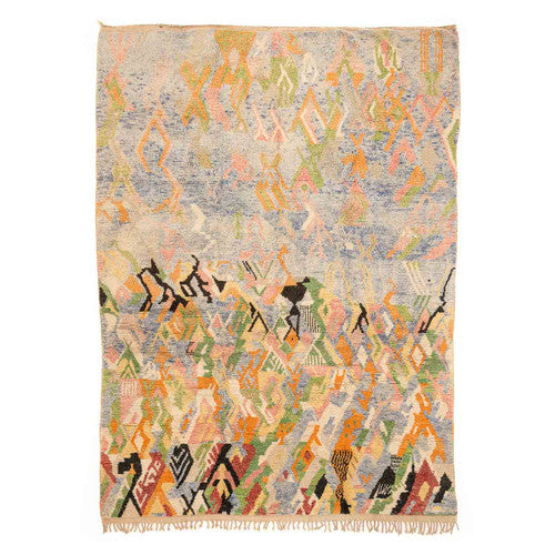 Nkob Boujad Moroccan Rug, Hand-Knotted Wool