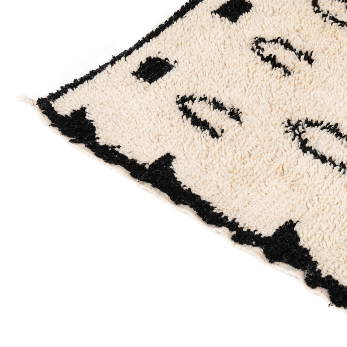 Taklit Beni Ourain Moroccan Rug, Hand-Knotted Wool