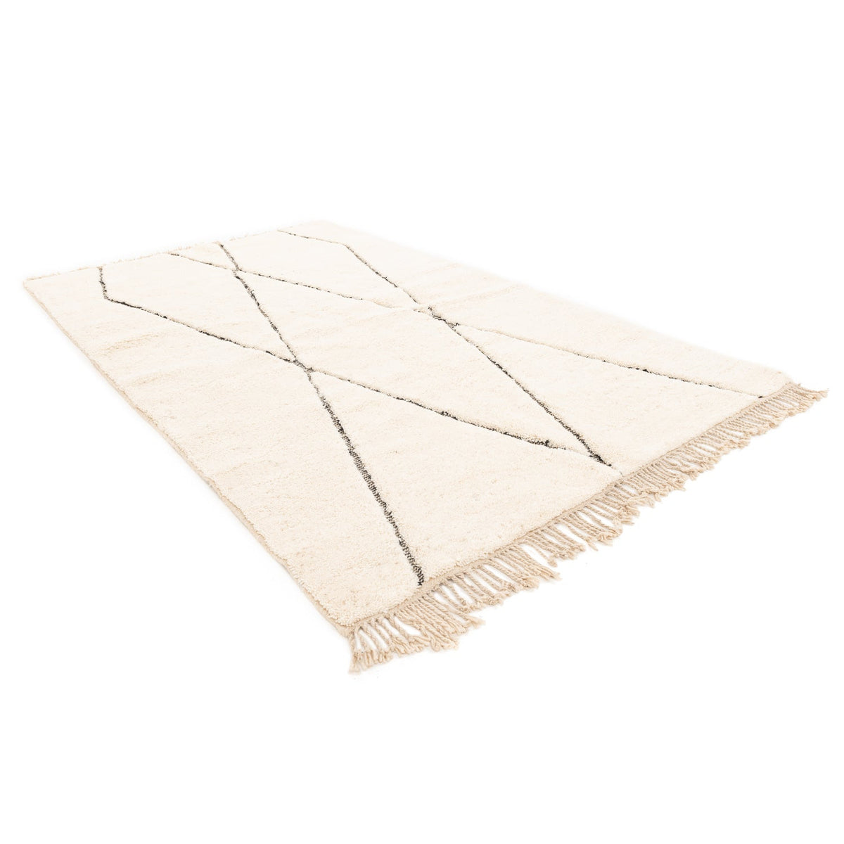 Ifassen Beni Ourain Moroccan Rug, Hand-Knotted Wool