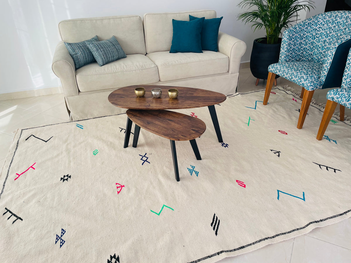 Azilal Moroccan Rug, Hand-Knotted Wool