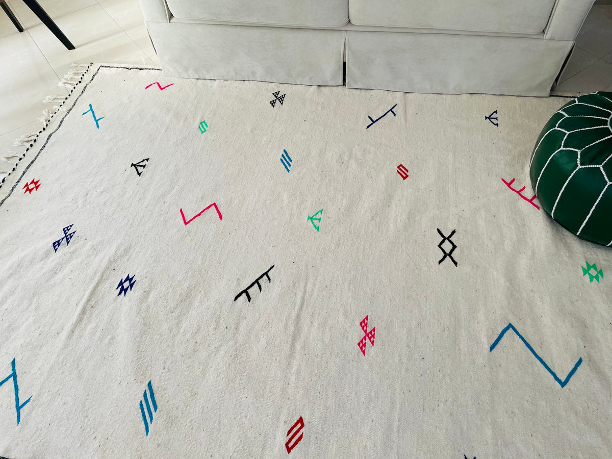 Azilal Moroccan Rug, Hand-Knotted Wool