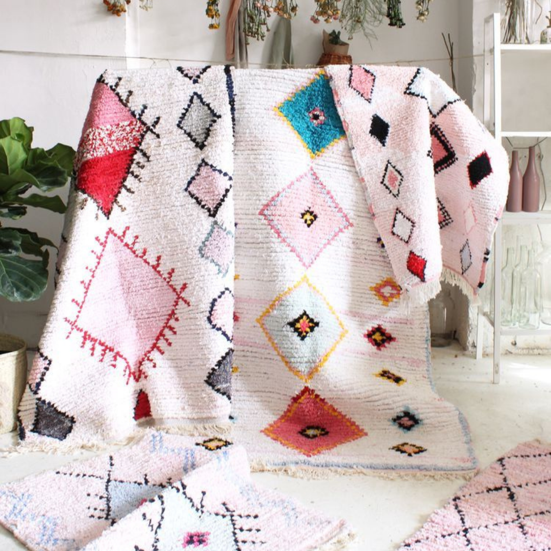 Zemzem Azilal Moroccan Rug, Hand-Knotted Wool