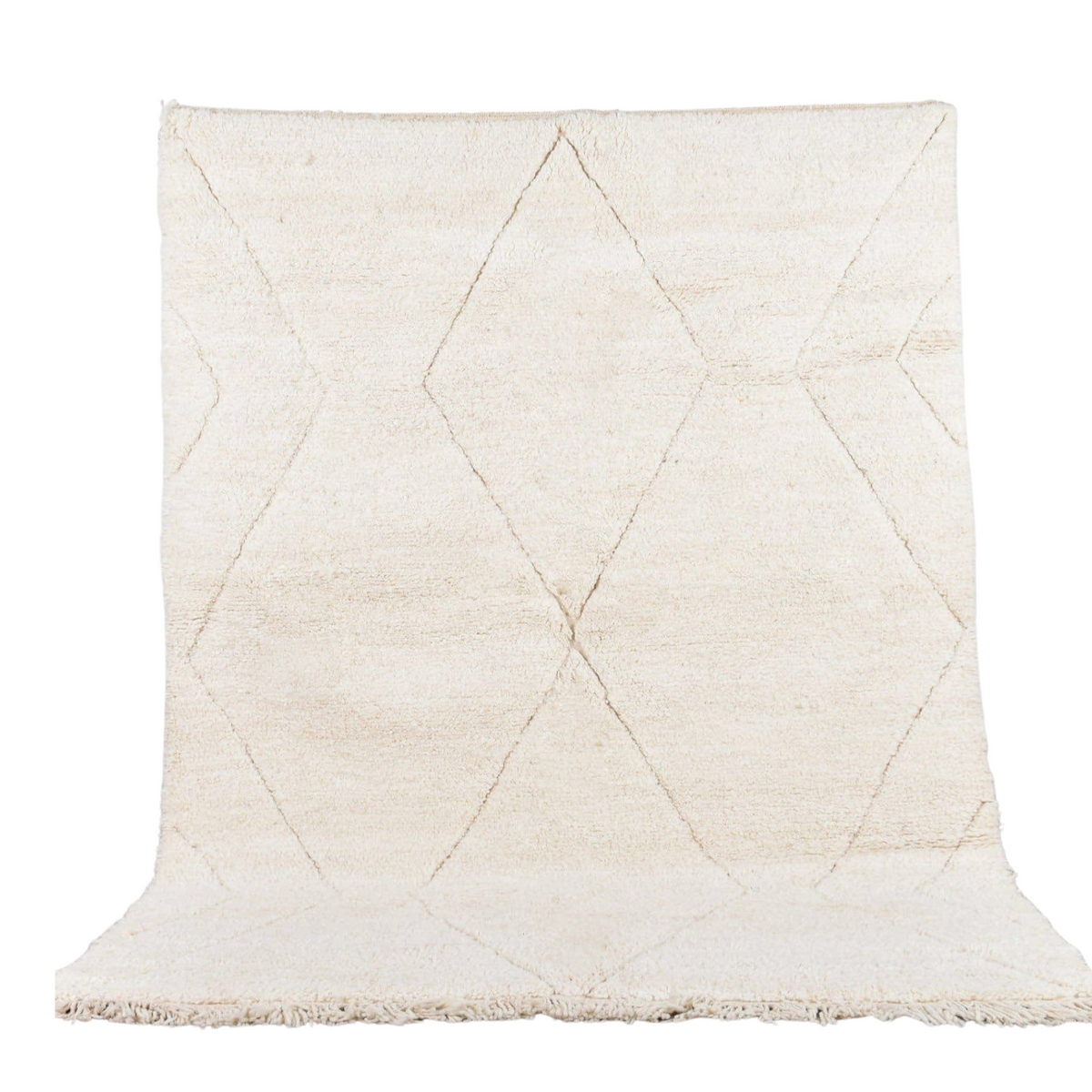 Tazekka Beni Ourain Moroccan Rug, Hand-Knotted Wool