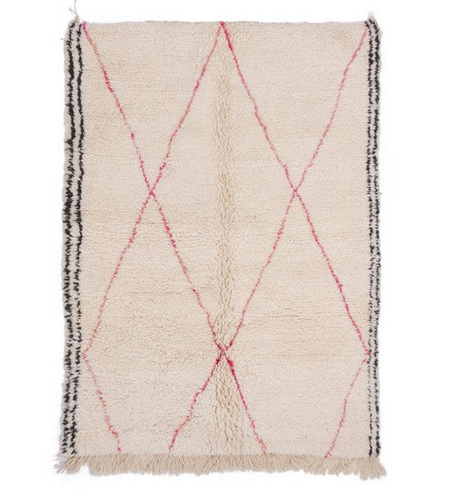 Imsfran Beni Ourain Moroccan Rug, Hand-Knotted Wool