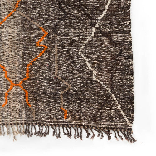 Zerkten Kilim Moroccan Rug, Flat-Woven by Hand