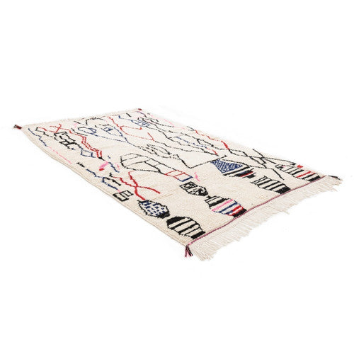Urman Azilal Moroccan Rug, Hand-Knotted Wool