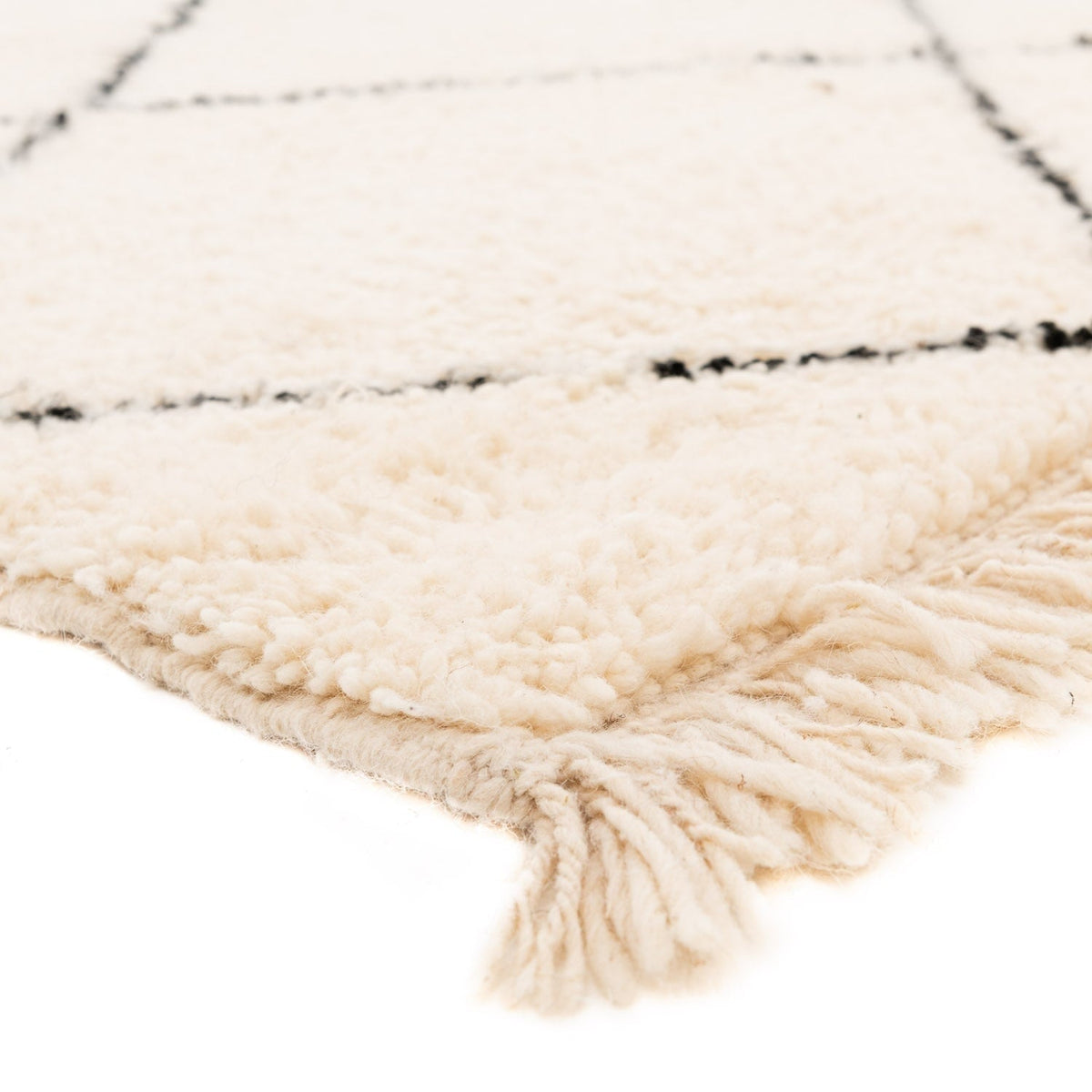 Tanirt Beni Ourain Moroccan Rug, Hand-Knotted Wool