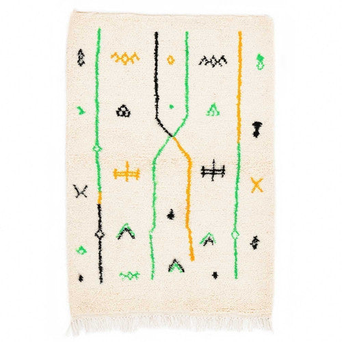 Ouassil Azilal Moroccan Rug, Hand-Knotted Wool