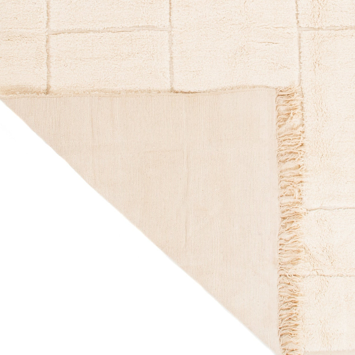 Tilelli Beni Ourain Moroccan Rug, Hand-Knotted Wool
