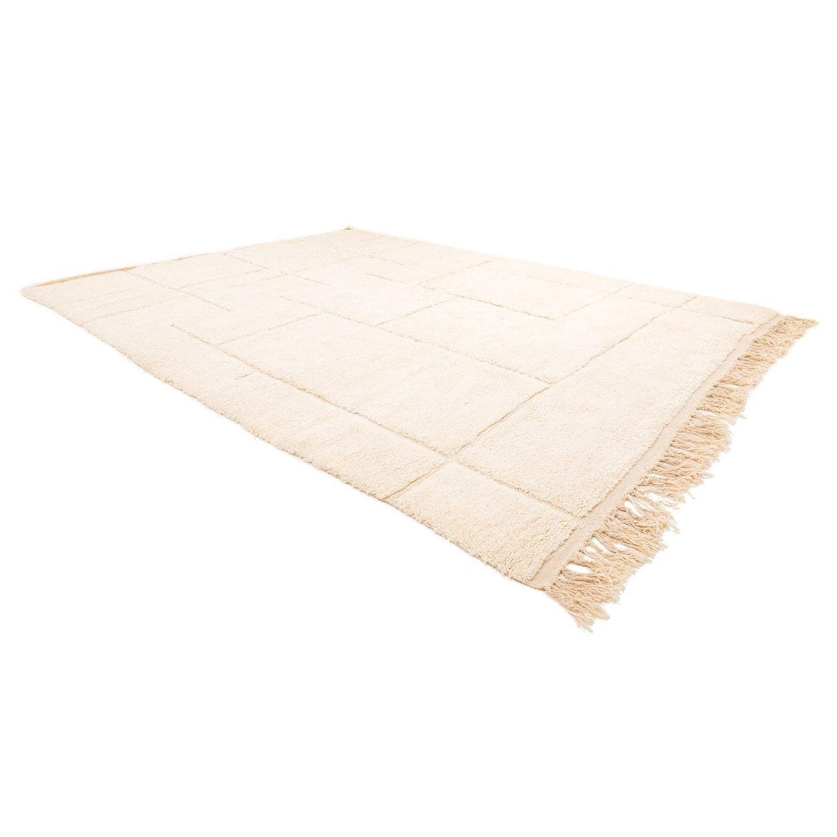 Tilelli Beni Ourain Moroccan Rug, Hand-Knotted Wool