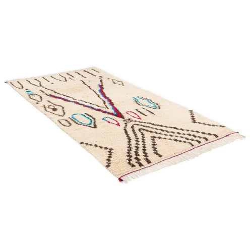 Zbair Azilal Moroccan Rug, Hand-Knotted Wool