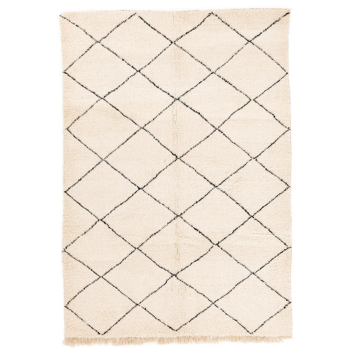 Tanirt Beni Ourain Moroccan Rug, Hand-Knotted Wool