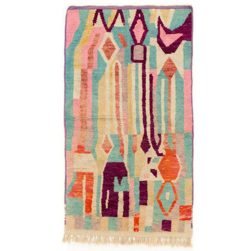 Taliouine Boujad Moroccan Rug, Hand-Knotted Wool
