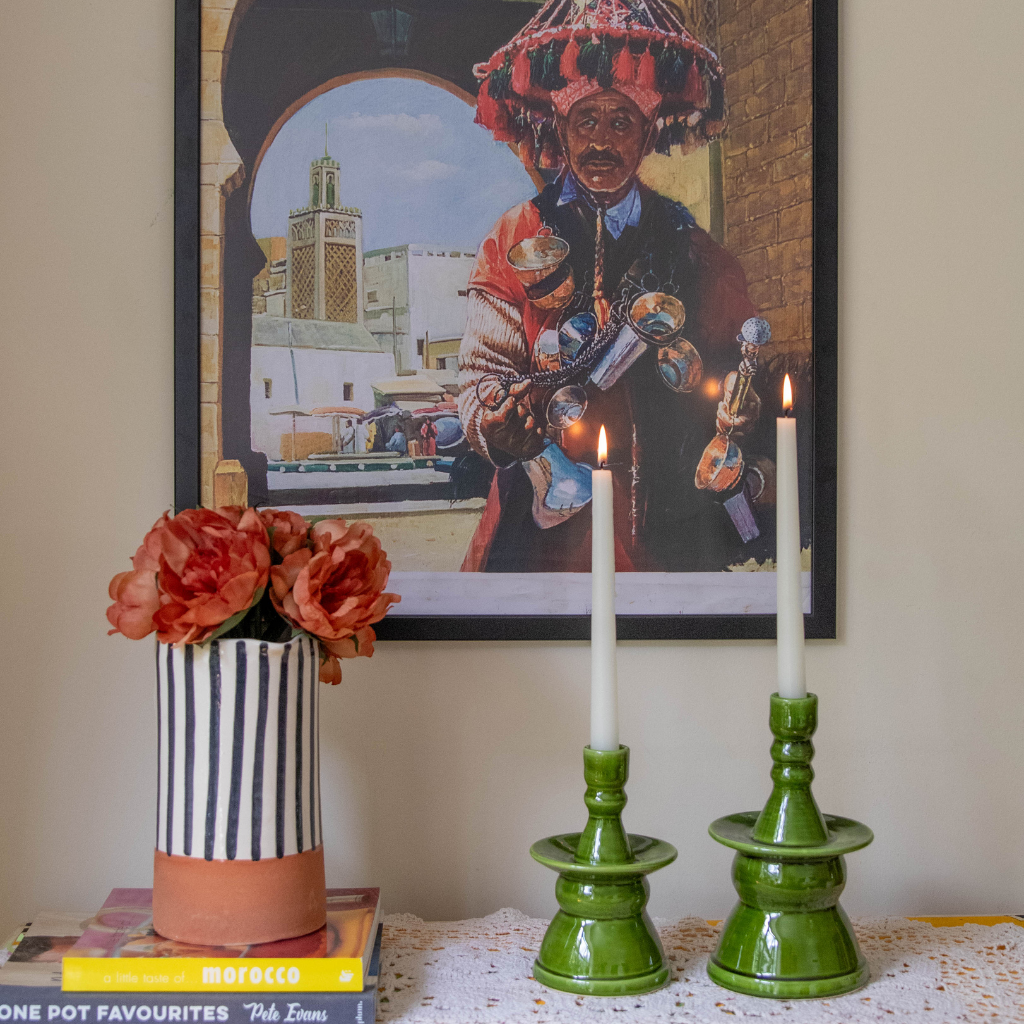 Handmade Tamegroute Candlestick Candleholder