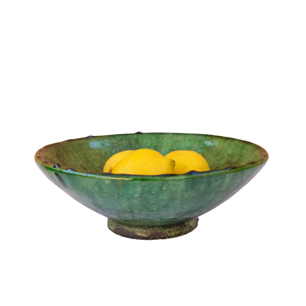 Moroccan Tamegroute Green Glazed Bowls
