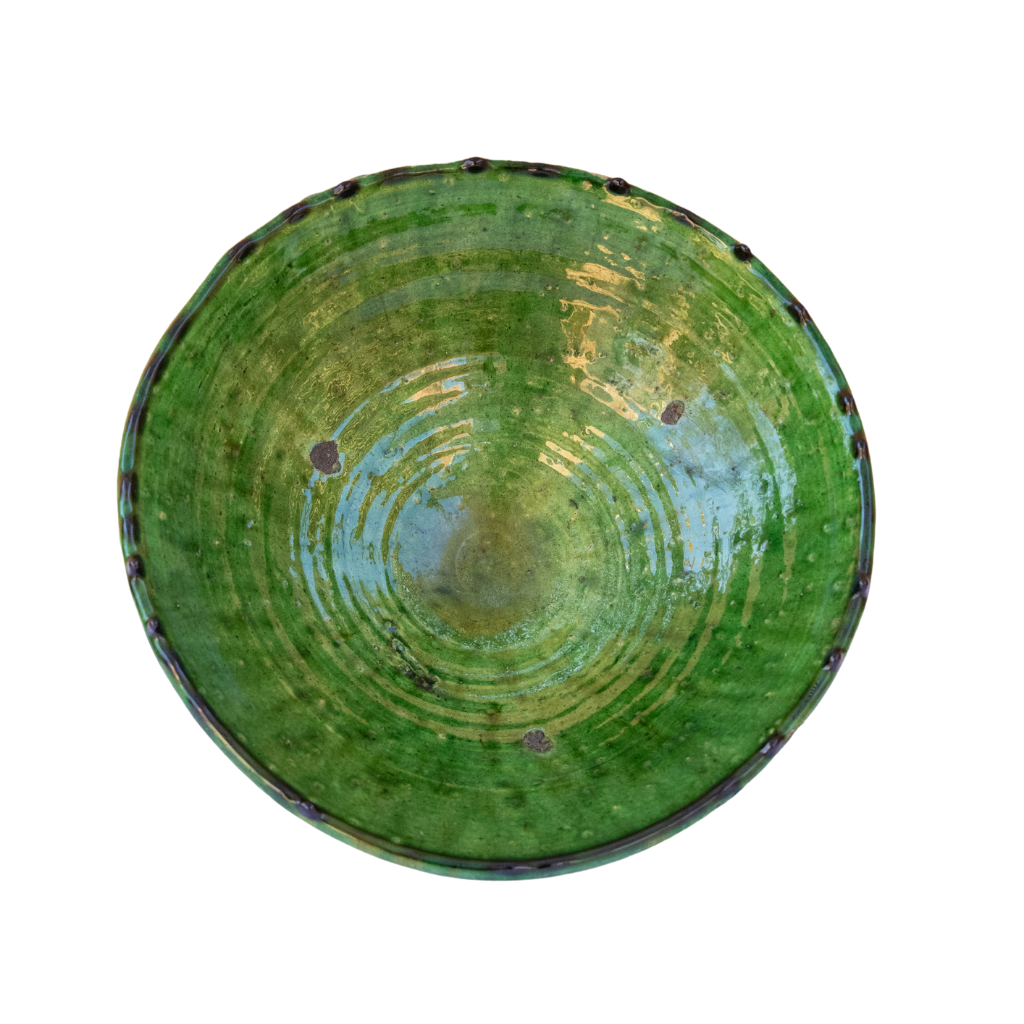 Moroccan Tamegroute Green Glazed Bowls
