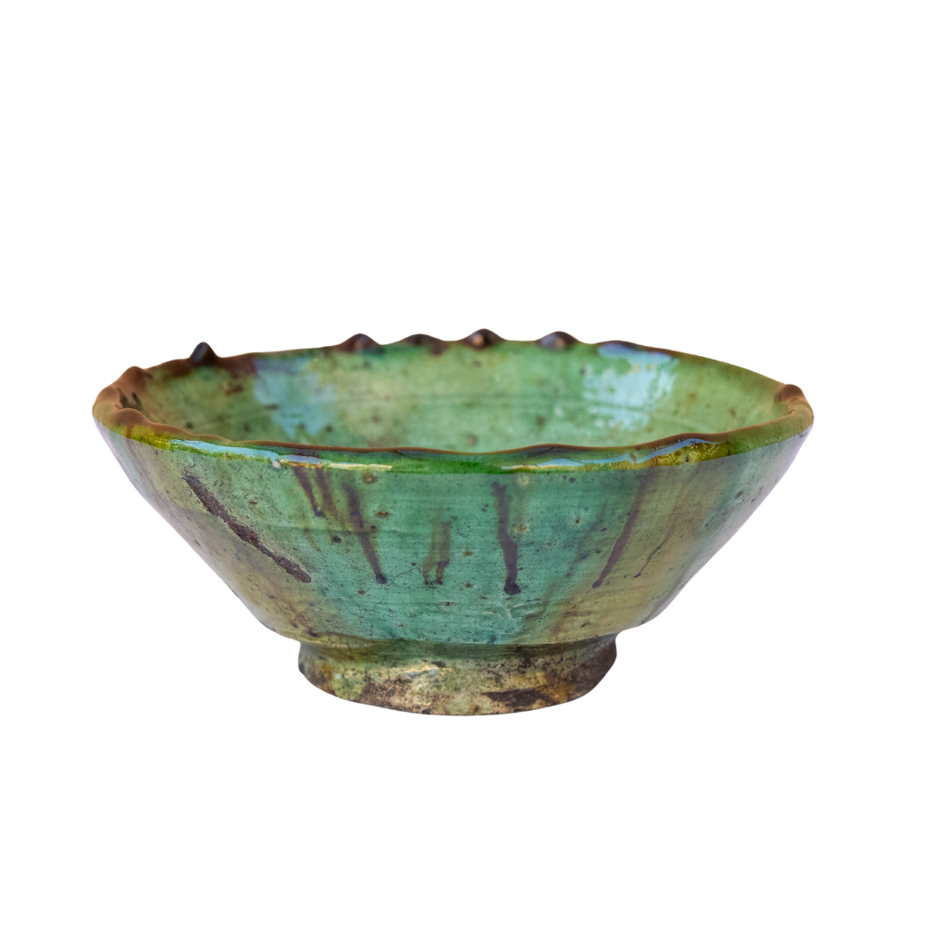 Moroccan Tamegroute Green Glazed Bowls