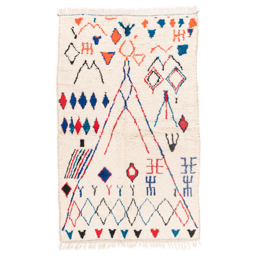 Oued Amlil Azilal Moroccan Rug, Hand-Knotted Wool