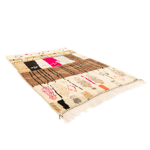 Aqmar Azilal Moroccan Rug, Hand-Knotted Wool