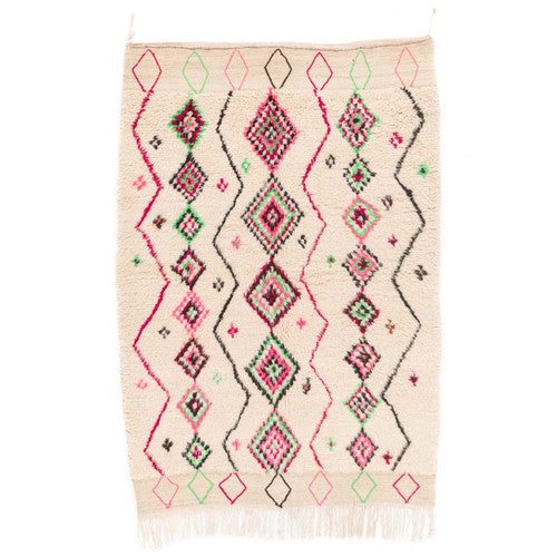 Tiziri Azilal Moroccan Rug, Hand-Knotted Wool
