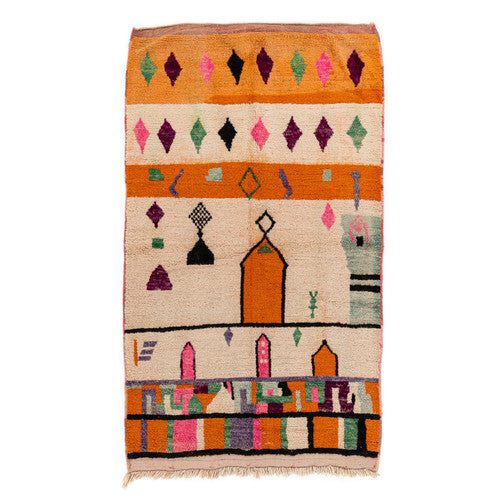 Ksar Boujad Moroccan Rug, Hand-Knotted Wool