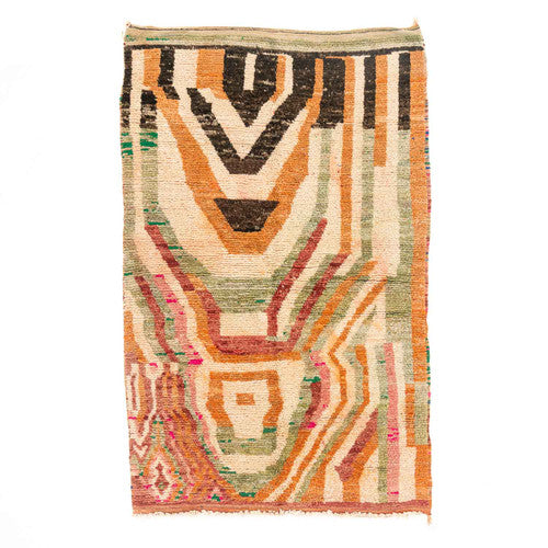 Idurar Boujad Moroccan Rug, Hand-Knotted Wool