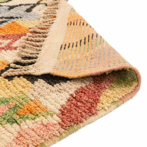 Nkob Boujad Moroccan Rug, Hand-Knotted Wool