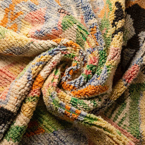 Nkob Boujad Moroccan Rug, Hand-Knotted Wool