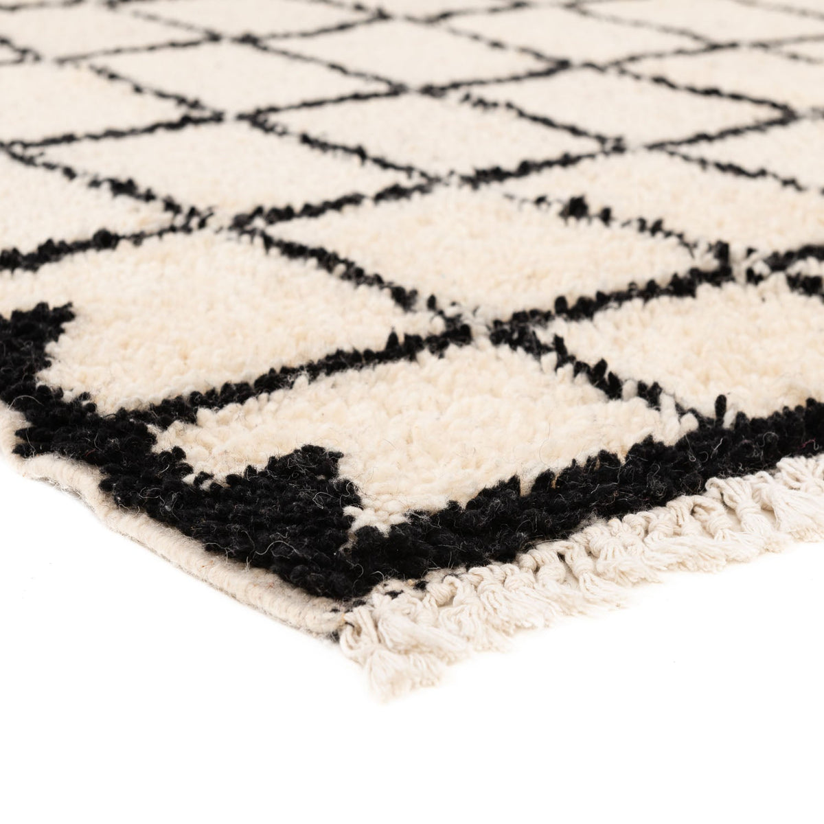 Taklit Beni Ourain Moroccan Rug, Hand-Knotted Wool
