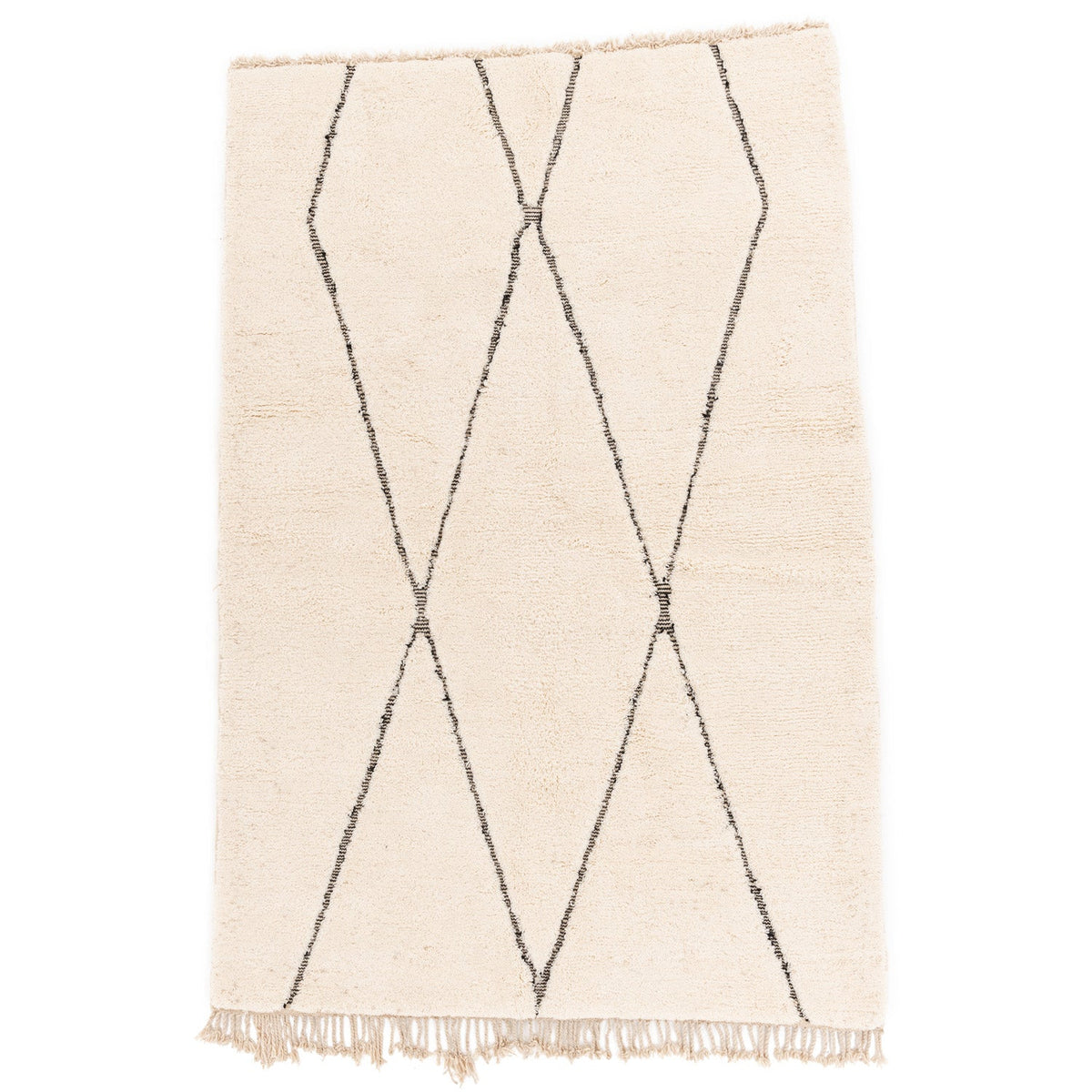 Ifassen Beni Ourain Moroccan Rug, Hand-Knotted Wool
