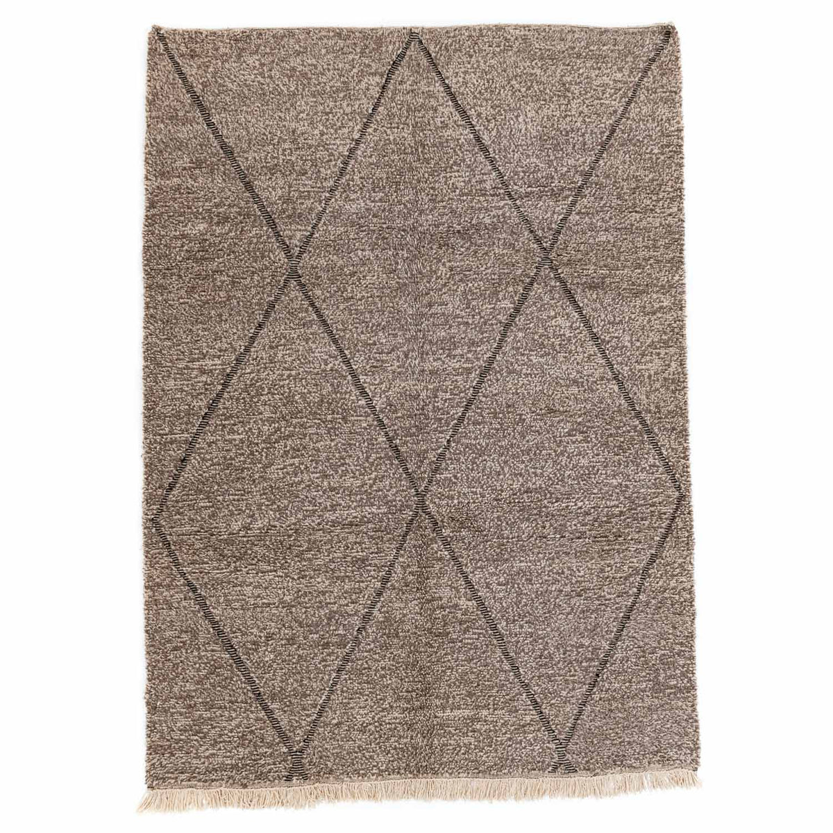 Timnay Beni Ourain Moroccan Rug, Hand-Knotted Wool