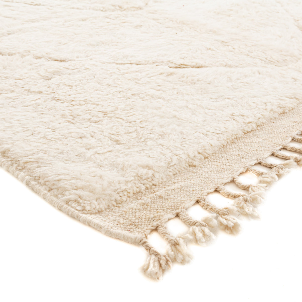 Amanar Beni Ourain Moroccan Rug, Hand-Knotted Wool