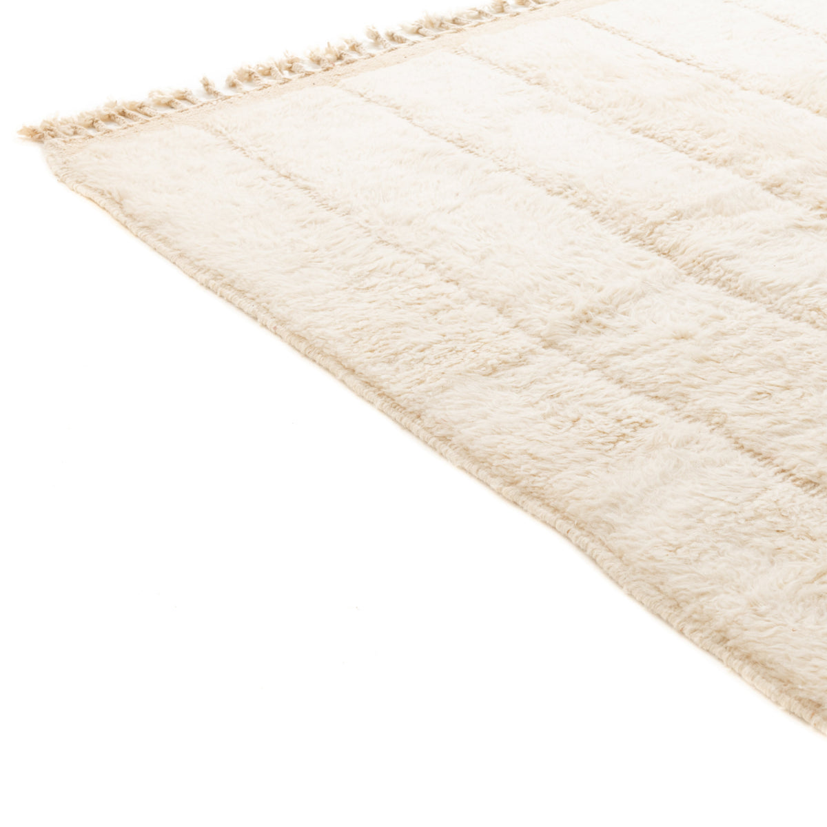 Amanar Beni Ourain Moroccan Rug, Hand-Knotted Wool