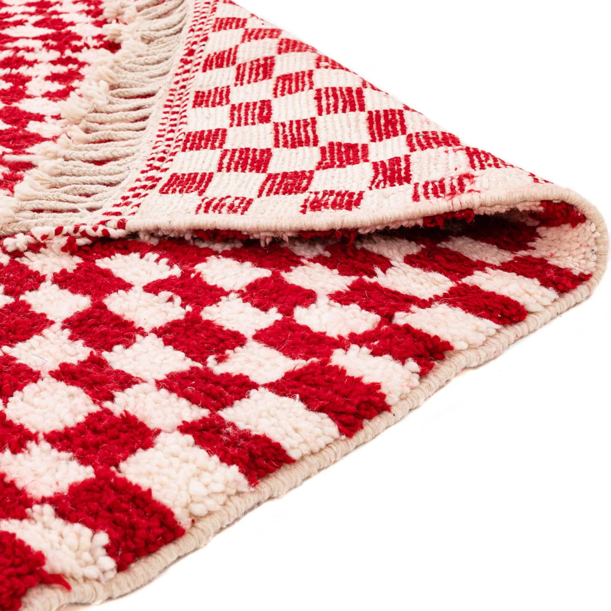 Igherm Beni Ourain Moroccan Rug, Hand-Knotted Wool
