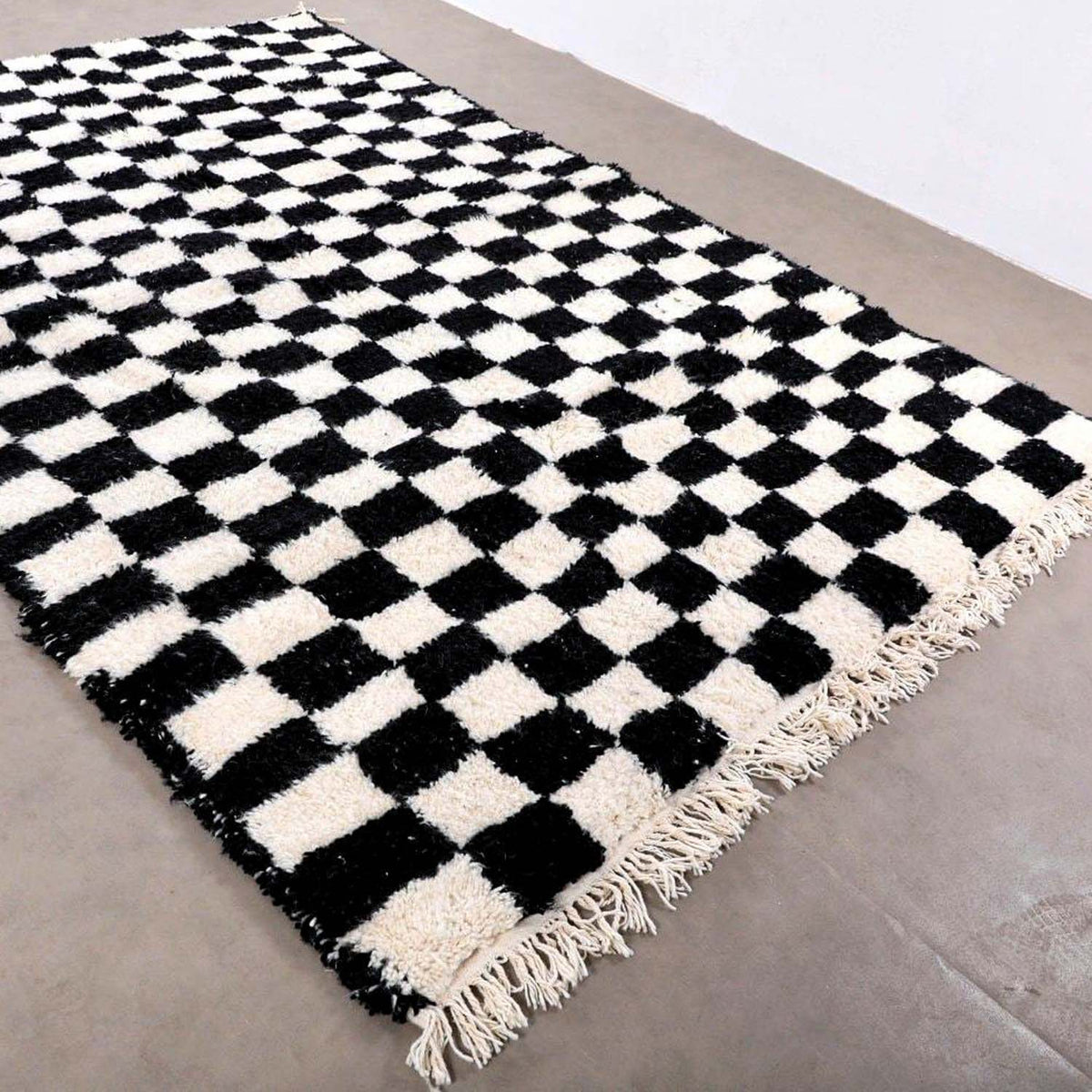 Igherm Beni Ourain Moroccan Rug, Hand-Knotted Wool