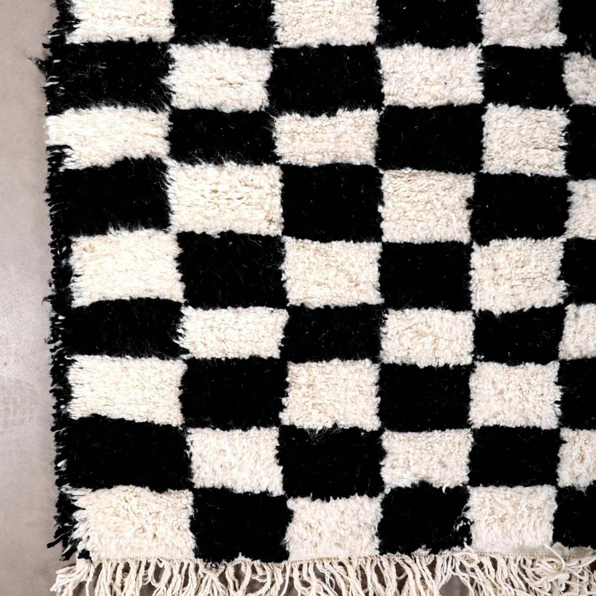 Igherm Beni Ourain Moroccan Rug, Hand-Knotted Wool