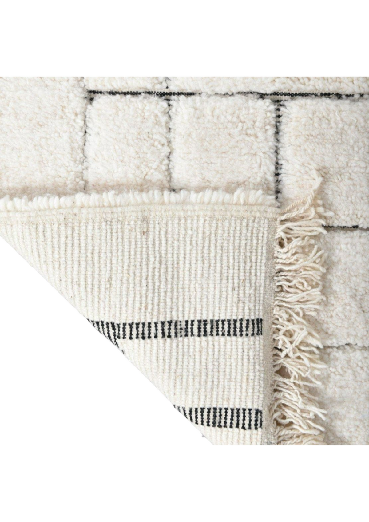 Aksil Beni Ourain Moroccan Rug, Hand-Knotted Wool