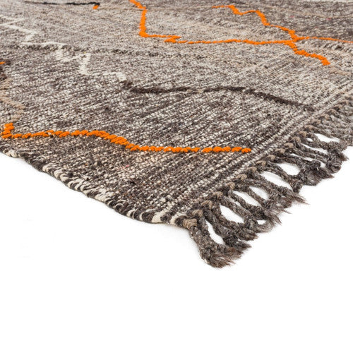 Zerkten Kilim Moroccan Rug, Flat-Woven by Hand