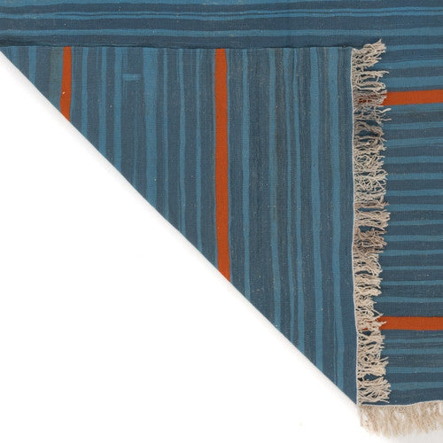 Tleta Kilim Moroccan Rug, Flat-Woven by Hand