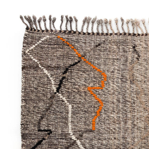 Zerkten Kilim Moroccan Rug, Flat-Woven by Hand
